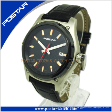 Quartz Watch for Men with Genuine Leather Band